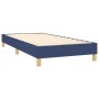 Letto a Molle con Materasso e LED Blu 90x200 cm in Tessuto