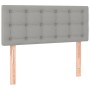 Letto a Molle Materasso e LED Grigio Chiaro 100x200 cm Tessuto