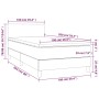 Giroletto Molle con Materasso e LED Grigio 100x200cm Similpelle