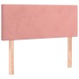 Letto a Molle con Materasso e LED Rosa 120x200 cm in Velluto