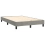 Letto a Molle Materasso e LED Grigio Chiaro 120x200 cm Velluto