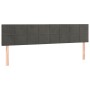 Letto a Molle con Materasso e LED Grigio Scuro 200x200 cm