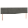 Letto a Molle con Materasso e LED Grigio Scuro 160x200 cm