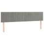 Letto a Molle Materasso e LED Grigio Chiaro 180x200 cm Velluto