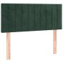 Letto a Molle con Materasso e LED Verde Scuro 90x190 cm Velluto