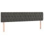 Letto a Molle con Materasso e LED Grigio Scuro 200x200 cm