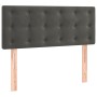 Letto a Molle con Materasso e LED Grigio Scuro 80x200cm Velluto