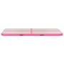 Tappetino Ginnastica Gonfiabile con Pompa 300x100x10cm PVC Rosa