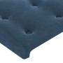 Letto a Molle con Materasso e LED Blu Scuro 200x200 cm