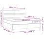 Letto a Molle con Materasso e LED Nero 180x200cm in Tessuto