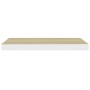 Scaffali a Parete 2 pz Rovere e Bianco 60x23,5x3,8 cm in MDF