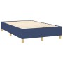 Letto a Molle con Materasso e LED Blu 120x200cm in Tessuto