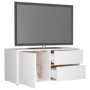 Mobile Porta TV Bianco 80x34x36 cm in Legno Multistrato