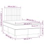 Letto a Molle con Materasso e LED Grigio Scuro 120x200 cm