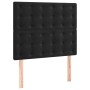 Letto a Molle con Materasso e LED Nero 80x200 cm in Velluto