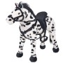 Cavallo in Peluche in Piedi Nero e Bianco XXL