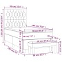 Giroletto a Molle con Materasso Blu 90x190 cm in Tessuto