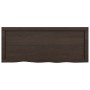 Ripiano Marrone Scuro 100x40x(2-4) cm Massello Rovere Trattato