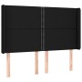 Letto a Molle con Materasso e LED Nero 140x190 cm in Tessuto