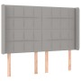 Letto a Molle Materasso e LED Grigio Chiaro 140x200 cm Tessuto