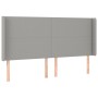 Letto a Molle Materasso e LED Grigio Chiaro 200x200 cm Tessuto