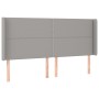 Letto a Molle Materasso e LED Grigio Chiaro 160x200 cm Tessuto