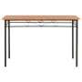 Set da Pranzo 7 pz in MDF e Acciaio Marrone