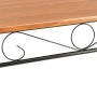 Set da Pranzo 7 pz in MDF e Acciaio Marrone