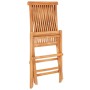 Set da Bistrot 3 pz Pieghevole in Legno Massello di Teak