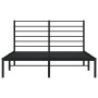 Giroletto con Testiera in Metallo Nero 140x190 cm