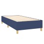 Letto a Molle con Materasso e LED Blu 90x200 cm in Tessuto