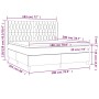 Letto a Molle con Materasso e LED Grigio Scuro 180x200 cm