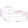 Giroletto a Molle con Materasso Grigio Chiaro 120x200cm Tessuto