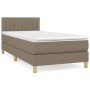 Giroletto a Molle con Materasso Tortora 80x200 cm inTessuto