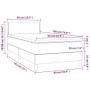 Giroletto a Molle con Materasso Verde Scuro 90x190 cm Velluto