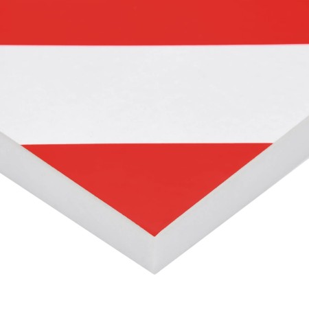 Protezioni da Parete 6 pz rosso e bianco 50x20x2 cm Schiuma EVA