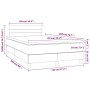 Giroletto a Molle con Materasso Grigio Scuro 120x200 cm Velluto