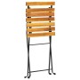 Set da Bistrot 3 pz Pieghevole in Legno Massello di Acacia