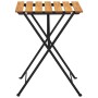 Set da Bistrot 3 pz Pieghevole in Legno Massello di Acacia