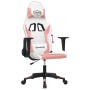 Sedia da Gaming Bianco e Rosa in Similpelle