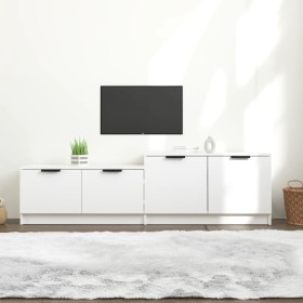 Mobile Porta TV Bianco 158,5x36x45 cm in Legno Multistrato