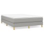Giroletto a Molle con Materasso Grigio Chiaro 140x200cm Tessuto