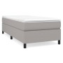 Giroletto a Molle con Materasso Grigio Chiaro 90x190 cm Tessuto