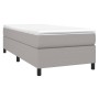 Giroletto a Molle con Materasso Grigio Chiaro 90x190 cm Tessuto
