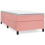 Giroletto a Molle con Materasso Rosa 80x200 cm in Velluto