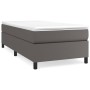 Giroletto a Molle con Materasso Grigio 90x190 cm in Similpelle