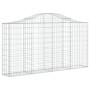 Cesti Gabbioni ad Arco 8 pz 200x30x100/120 cm Ferro Zincato