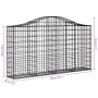Cesti Gabbioni ad Arco 8 pz 200x30x100/120 cm Ferro Zincato