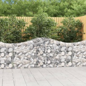 Cesti Gabbioni ad Arco 13 pz 200x30x80/100 cm Ferro Zincato