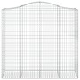 Cesti Gabbioni ad Arco 4 pz 200x50x180/200 cm Ferro Zincato